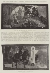 Das silberne Jubiläum des Papstes, Wandteppiche präsentiert von der französischen Regierung